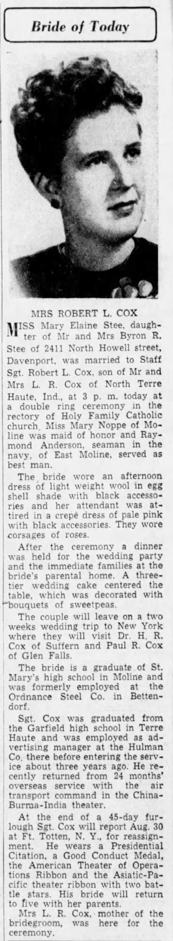 Clipping from The Daily Times